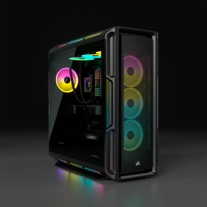Corsair iCue 5000T RGB TG, schwarz, Glasfenster