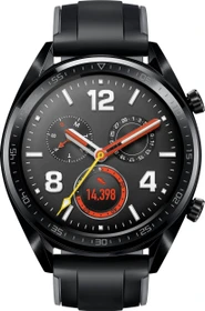 Huawei Watch GT Sport schwarz mit Silikonarmband schwarz