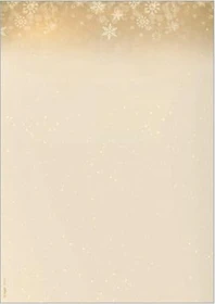 Sigel Weihnachtsmotiv Golden Christmas Night Kunstdruckpapier gold, A4, 90g/m², 25 Blatt