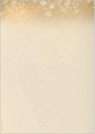 Sigel Weihnachtsmotiv Golden Christmas Night Kunstdruckpapier gold, A4, 90g/m², 25 Blatt