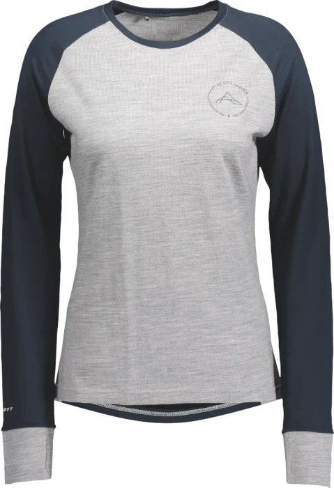 Scott Defined Merino L/LS Sweatshirt dark blue/light grey melange (Damen)