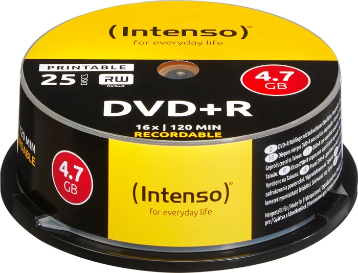 Intenso DVD+R 4.7GB, 16x, 25er Spindel, printable