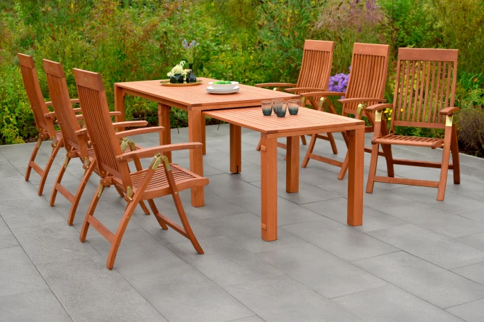 Merxx Comodoro Gartenmöbel-Set eukalyptus, 7-tlg.