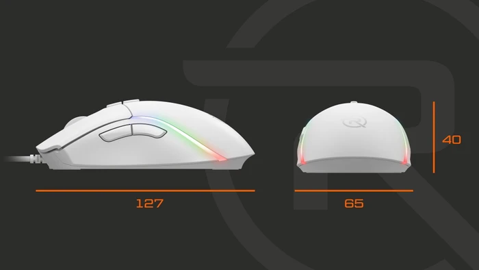 Rapture Venom V2 Gaming Maus weiß, USB