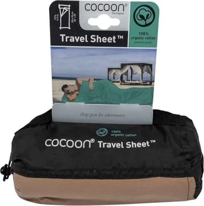 Cocoon TravelSheet Bio Baumwolle Hüttenschlafsack earth