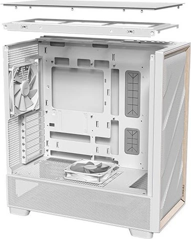 Antec Flux, weiß/braun, Glasfenster