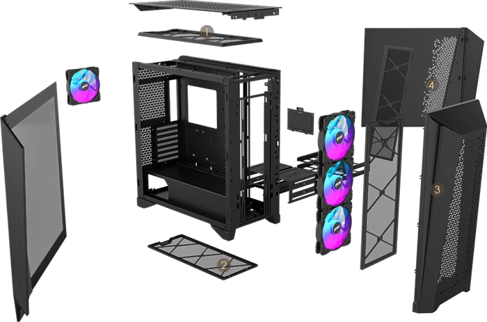 MSI MEG Prospect 700R, Glasfenster
