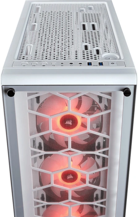 Corsair Crystal Series 460X RGB weiß, Glasfenster