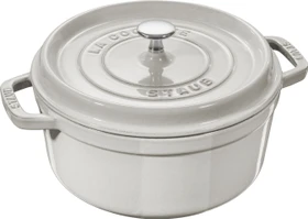 Zwilling Staub Cocotte Schmortopf rund 24cm 3.8l weißer trüffel