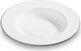 Gmundner Keramik Grauer Rand Suppenteller 24cm