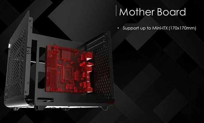 Raijintek Metis Evo TGS, schwarz, Glasfenster, Mini-ITX