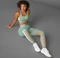 adidas Hyperglam Full-Length Hose lang silver green/white (Damen) Vorschaubild