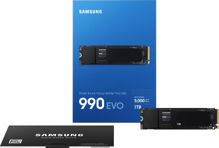 Samsung SSD 990 EVO 1TB, M.2 2280 / M-Key / PCIe 4.0 x4