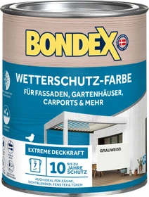 Bondex Wetterschutz-Farbe deckend außen grauweiß, 750ml