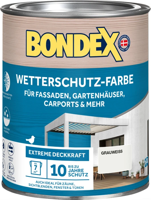 Bondex Wetterschutz-Farbe deckend außen, 750ml
