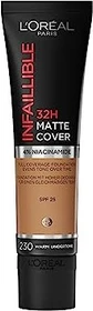 L'Oréal Infaillible 32H Matte Cover Foundation 230 warm undertone LSF25, 30ml