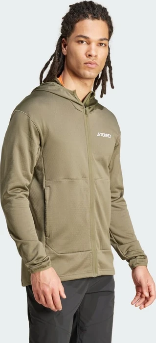 adidas Terrex Xperior LIGHT HoodED Fleece Jacke olive strata (Herren)