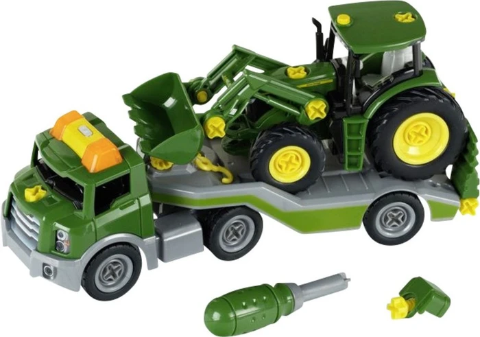 Theo Klein Transporter mit John Deere-Traktor (3908)