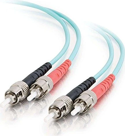 C2G LWL Duplex Kabel, OM3, 2x ST Stecker/2x ST Stecker, 2m, türkis