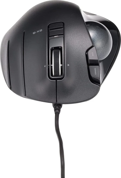Elecom EX-G M-XT3URBK Trackball schwarz, Rechtshänder, USB-A