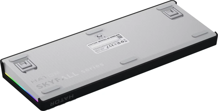 Hator Skyfall 65 Wireless, weiß/schwarz, LEDs RGB, Aurum Sterling, USB/Bluetooth, US