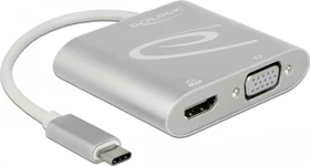 DeLOCK USB-C auf HDMI/VGA Adapter, 0.15m (87705)