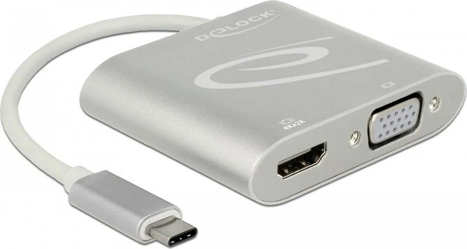DeLOCK USB-C auf HDMI/VGA Adapter, 0.15m