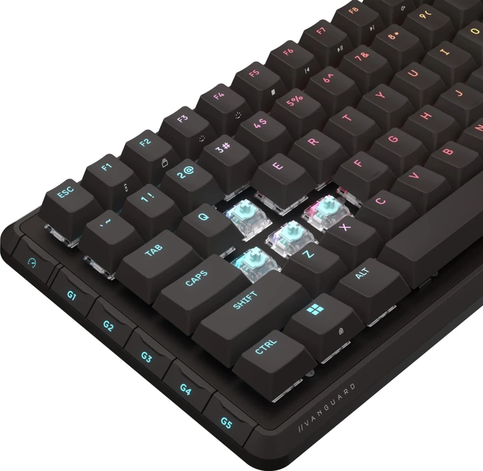 Corsair Vanguard PRO 96 Hall Effect, schwarz, LEDs RGB, Corsair MGX Hyperdrive, USB, US