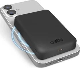 SBS Mobile Power Bank Wireless Qi2 10000mAh schwarz
