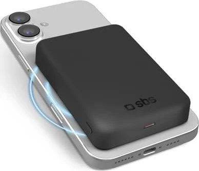 SBS Mobile Power Bank Wireless Qi2 10000mAh schwarz