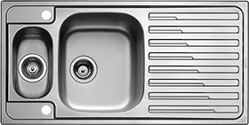 Pyramis Amaltia Extra 11/2B 1D 100x50 Einbau Becken rechts edelstahl poliert