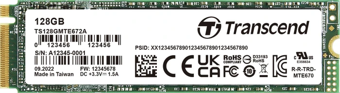 Transcend Industrial MTE672A-I SSD 256GB, M.2 2280 / M-Key / PCIe 3.0 x4