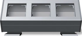 Gira Profil 55 Aufputzgehäuse mit Befestigungswinkel 3fach, aluminium