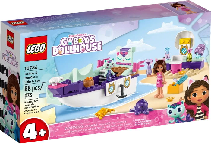 LEGO Gabbys Puppenhaus - Gabbys und Meerkätzchens Schiff und Spa