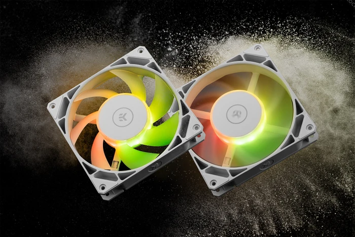 EK Water Blocks EK-Loop Fan FPT 140 D-RGB, White, 600-2000rpm, LED-Steuerung, 140mm