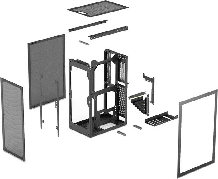 SSUPD Meshlicious, schwarz, Glasfenster, Mini-ITX