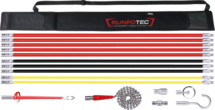 Runpotec Runposticks Standard Kabeleinzug-Set, 17-tlg.
