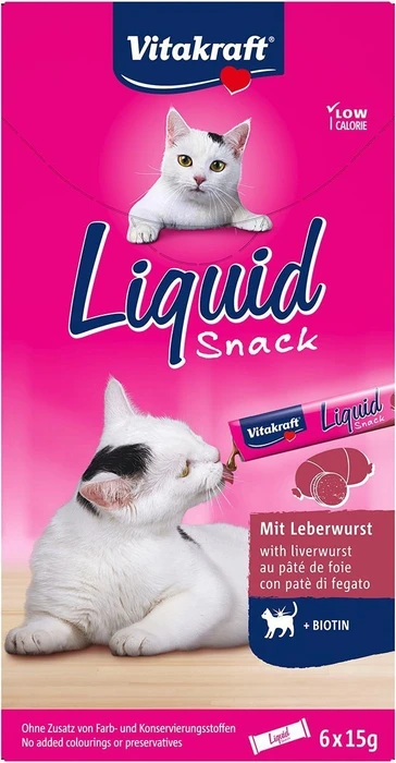 Vitakraft Cat Liquid Snack mit Leberwurst, 90g