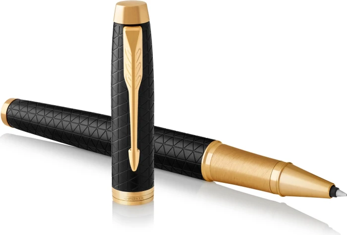 Parker IM Premium Tintenroller (Mine) black/gold trim, Geschenkbox