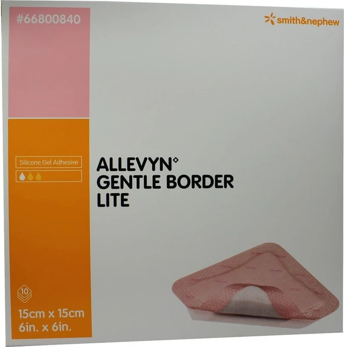 Smith & Nephew Allevyn Gentle Border Lite Schaumverband, 15 x 15cm, 10 Stück
