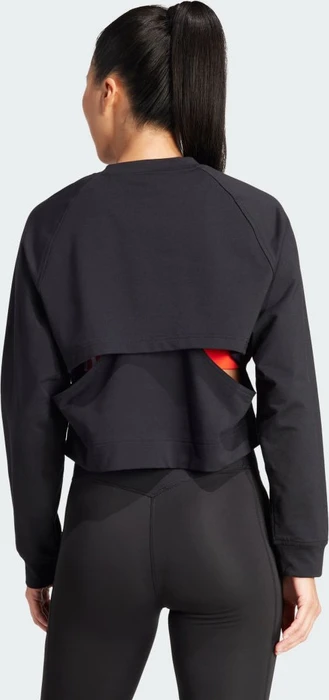 adidas Power Hidden Racerback Overlay Sweatshirt schwarz/weiß (Damen)