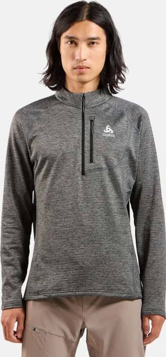 Odlo Tencia Midlayer Half Zip Funktionsshirt langarm dark grey melange (Herren)