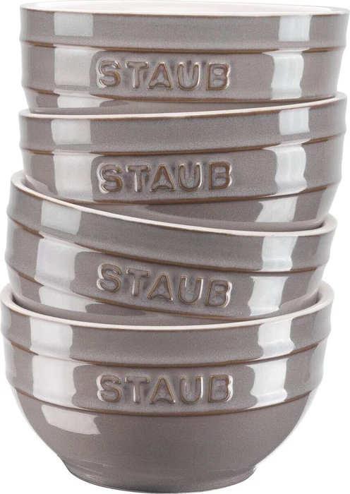 Zwilling Staub Ceramique Schüssel rund 14cm antik-grau, 4 Stück