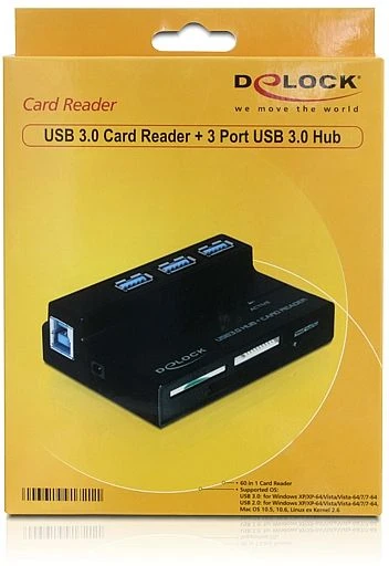 DeLOCK Multi-Slot-Cardreader, USB-B 3.0 [Buchse]