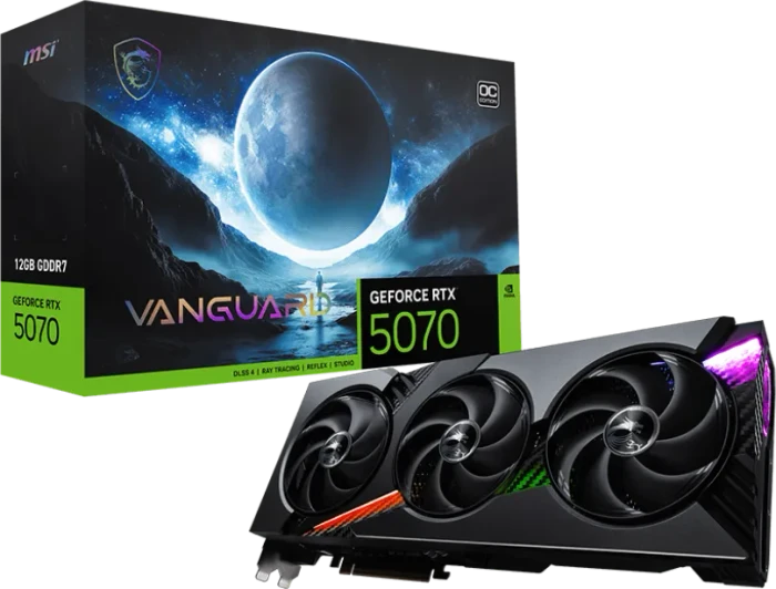 MSI GeForce RTX 5070 12G Vanguard OC, G5070-12VGC, 12GB GDDR7, HDMI, 3x DP