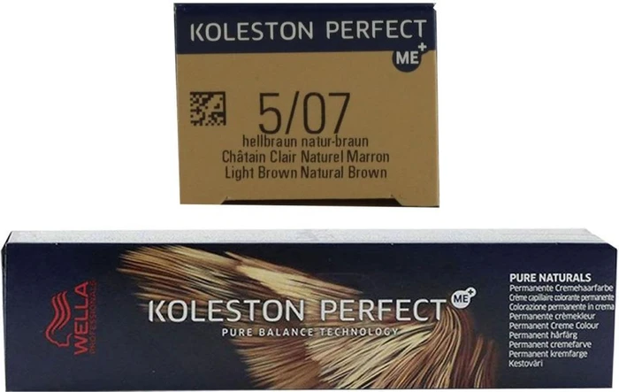 Wella Koleston Perfect Me+ Pure Naturals Haarfarbe 5/07 hellbraun natur-braun, 60ml