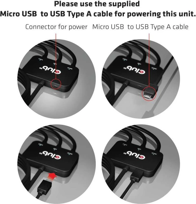 Club 3D aktiver USB-C/HDMI/Mini DisplayPort auf HDMI 2.0 Adapter