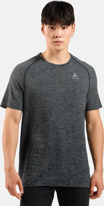 Odlo Essential Seamless Laufshirt kurzarm grey melange (Herren)