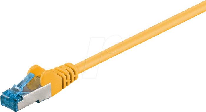 goobay Patchkabel, Cat6a, S/FTP, RJ-45/RJ-45, 15m, gelb