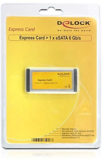 DeLOCK 1x eSATA 6Gb/s, ExpressCard/34